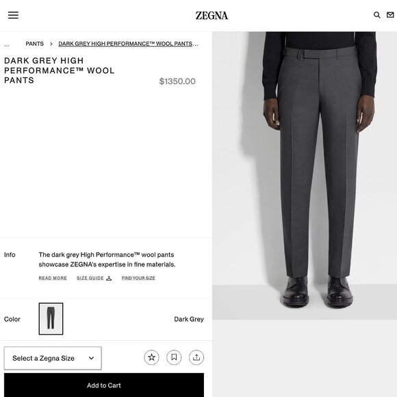 Ermenegildo Zegna Brown Dress Pants - Picture 14 of 14